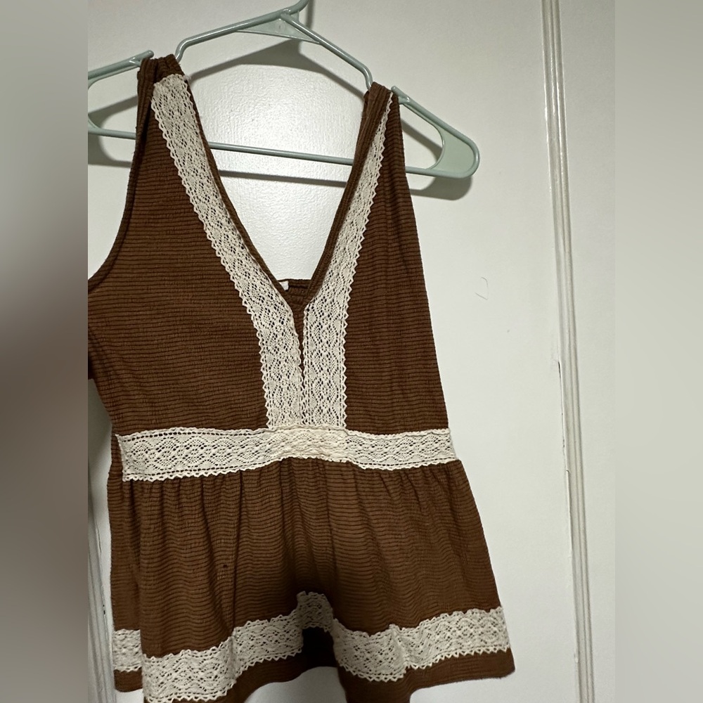 Maurices Brown Textured Blouse